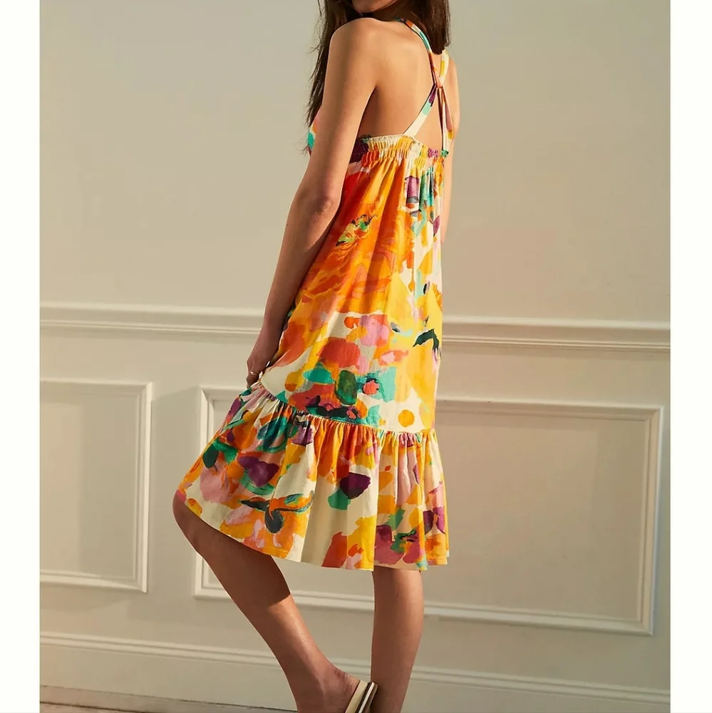 Daily Practice by Anthropologie Frida Cross-Back Midi Dress - Picture 6 of 8